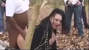 Saggy Tits Cumshot Outdoor Blowjob 